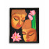 Budda face with women tanjore paintings