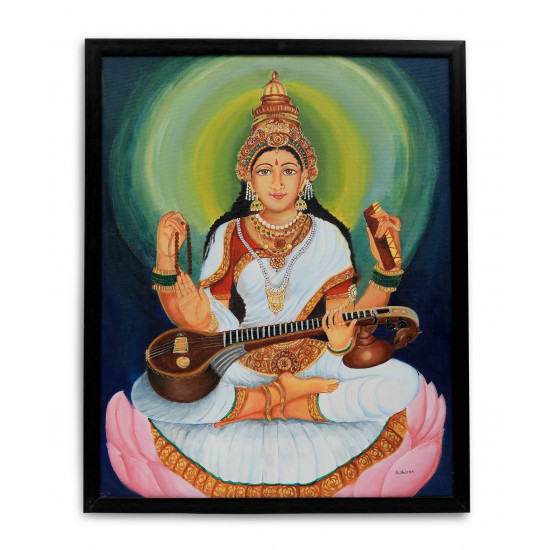 TANJORE PAINTING SARASWATHI