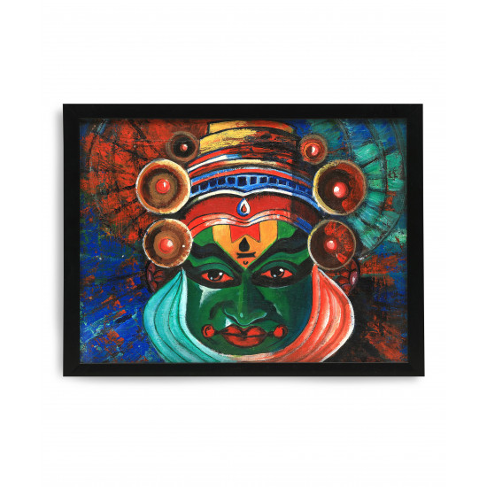 Kerala famous colourfull kathakali face painting tanjore painting